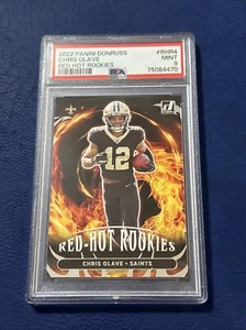 2022 Donruss Red Hot Rookies Chris Olave RC RHR-4 Saints PSA 9 Mint - Bild 1 von 4