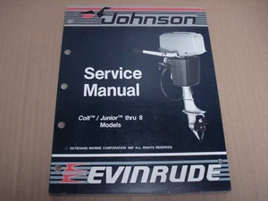 Johnson & Evinrude Colt/Junior 1988 hasta 8 hp fueraborda manual de servicio - Imagen 1 de 2