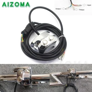Interruptor de manillar cromado de 1 "para Harley Sportster V-Rod Air Ride Switch Controller - Imagen 1 de 12