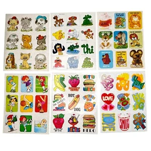 Hoja Adhesiva Eureka Años 80 De Colección Sin Usar Animal Perro Gato Deportes Comida Palabras Retro 3 - Imagen 1 de 9