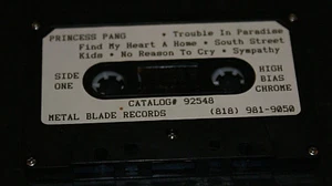 Princess Pang Self Titled Test Press Promo Cassette 1989 Metal Blade Hard Rock - Picture 1 of 3