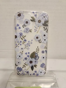 Gyzya Case Iphone 13 Pro Max Clear Blue Flowers Pattern - Picture 1 of 2
