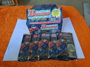 5 Hockey 2001-02 Bowman 7 Card Pack Factory Sealed Rookie Young Stars New NHL - Picture 1 of 7