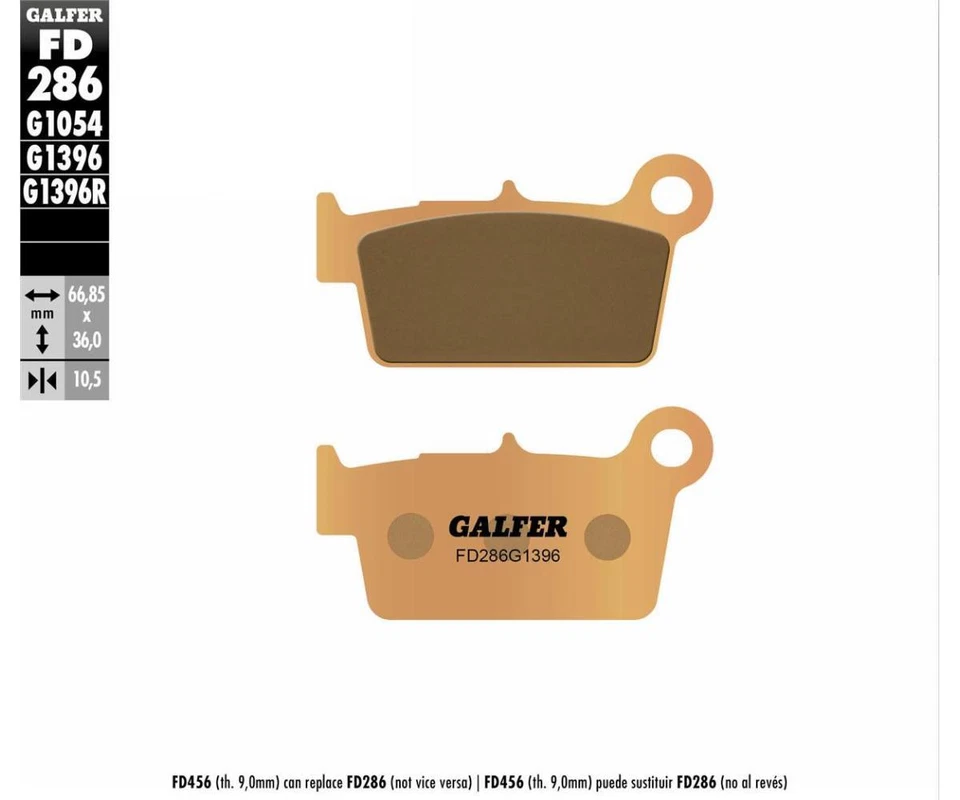 Galfer Rear Brake Pads GAS GAS EC 250 YR 2012 > 2020 FD286 - Image 1 of 1