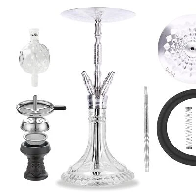 Luna Hookah Adamaris 2.0 Shisha Wasserpfeife Edelstahl Komplettset Edles Design - Bild 1 von 4