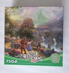 NEW Thomas Kinkade Glitter Edition The Wizard Of OZ Puzzle 750 Pieces - Picture 1 of 6