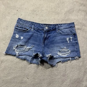 Lucky Brand Shorts Damen 8/29 blau Denim The Cut Off Distressed Baumwolle 32 x 2 - Bild 1 von 15