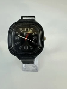 TZ Watch TeeZee Watch Company Black Silicone Band Black Dial New Battery - Picture 1 of 4