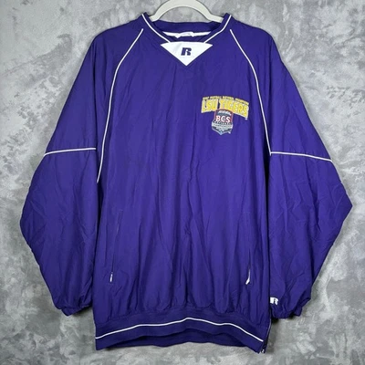 Russell Team Issue LSU Tigers 2007 National Champions Pullover Jacket L BCS - Image 1 of 4