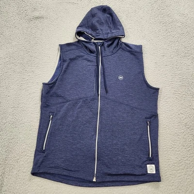 Chaleco Peter Millar Para Hombres Medio Azul Eclipse Performance Sudadera con Capucha Golf Elástico Foto 1 de 4