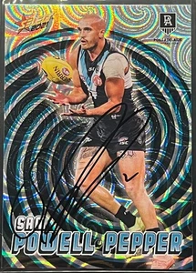 Firmado Sam Powell-Pepper Port Adelaide Power Autógrafo en 2021 FOIL Select Card - Imagen 1 de 1