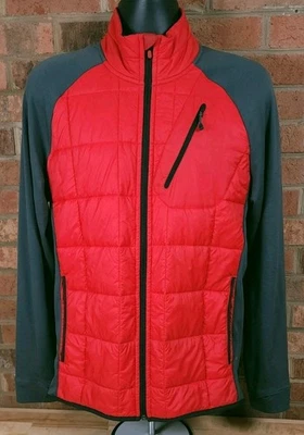 SmartWool PHD Puffer Jacket Large Hybrid Stretch Insulated Zip Red Black - Image 1 of 4