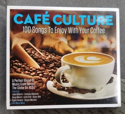 Cafe Culture - 100 Songs To Enjoy with Your Coffee 4 CD box UK NEW & SEALED - Image 1 of 2