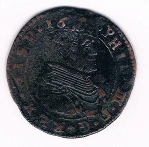 R1 Oord / Liard 1637 Filips IV Belgium Spannish Netherlands ARRAS - Foto 1 di 2