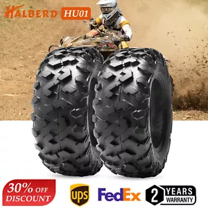 Set 2 6 Ply ATV Tires UTV All Terrain 25X8-12 25X10-12 23" 24" 25" 27" 30" Tyres - Picture 1 of 93