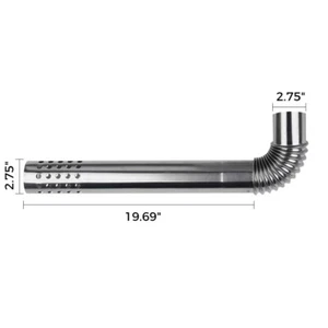 CAMPLUX 2.75" Water Heater Vent Pipe Kit, Stainless Steel Direct Vent Set for In - Picture 1 of 11