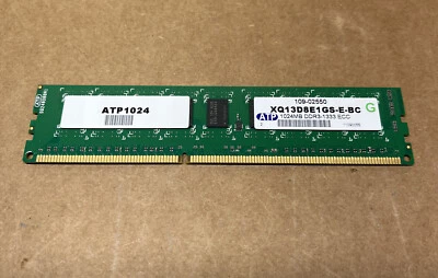 ATP 1GB Server Memory 1024MB DDR-1333 ECC XQ13D8E1GS-E-BC ATP1024 109-02550 - Image 1 of 4