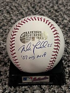 Mike Lowell Autographed 07 WS MVP OMLB Baseball