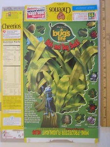 Empty GENERAL MILLS Cereal Box 1998 CHEERIOS 10 oz A BUG'S LIFE Series 68 - Picture 1 of 2