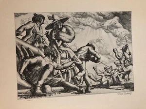 Aspects of Suburban Life Polo Spill Paul Cadmus Print 12 3/4 in x 9 1/2 in - Picture 1 of 2