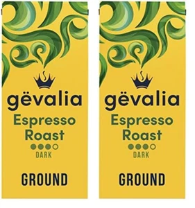 Espresso Roast Dark 100% Arabica Ground Coffee , 12 Oz Bag (Pack of 2) - Picture 1 of 10