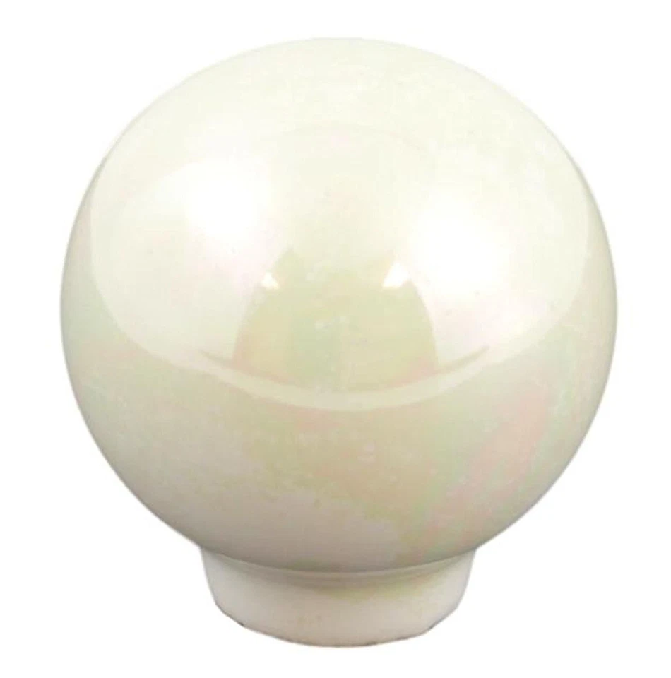 (12 Pack) 1-1/4" Ball Design Knob White Pearlized - Image 1 of 1