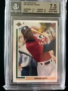 1991 Upper Deck #SP1 Michael Jordan/ BGS Strong 7.5 / Subs =7.5, 8, 7.5, 8.5 - Picture 1 of 3