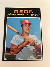 Johnny bench, 1971 Topps number 250 NO Crease ￼Nrmt B72
