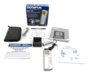 OLYMPUS DM-20 Voice Music Recorder With Microphone Tested Complete in Box - Picture 1 of 14