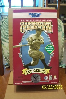 Lou Gehrig alineación inicial - Colección Cooperstown - Figura totalmente posable - Nuevo en paquete Foto 1 de 2