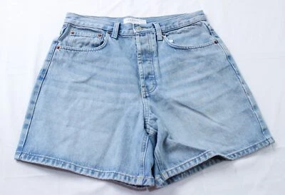 Pantalones cortos de mezclilla Topshop para mujer 5 bolsillos Editor AP2 azul claro talla US:10 UK:14 NUEVOS CON ETIQUETAS Foto 1 de 3