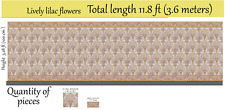 Lilac & yellow ocher reclaimed original antique ca1900 -  108 tile wall 38 sqft