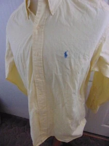 Polo Ralph Lauren Yellow Blaire 100% Cotton Button Front Long Sleeve Shirt S - Picture 1 of 3