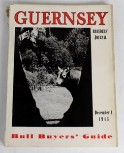 Guernsey Breeders Journal December 1, 1943 Cow Calf Bull Farms Cattle Dairy Ads - Imagen 1 de 24