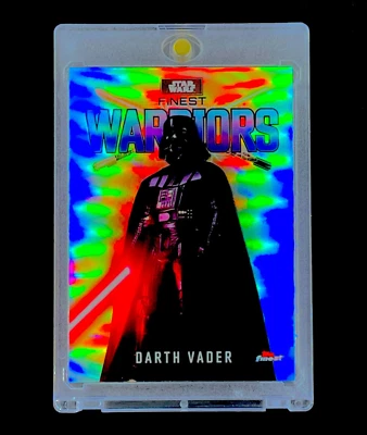 DARTH VADER REFRACTOR SILVER HOLO SP Insert Topps Chrome Card - STAR WARS - Image 1 of 4