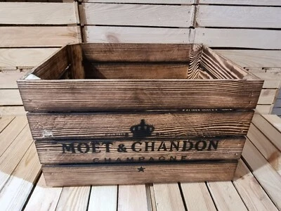 BRANDED RUSTIC VINTAGE WOODEN APPLE  BOXES CRATES  - FOR MAN CAVE  / SHE SHED - Image 1 of 4
