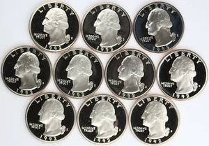 Roll of Fifty (50) Proof 1992 S Washington Quarters - Picture 1 of 8
