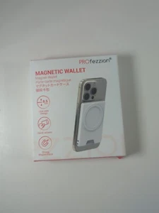 PROfezzion 2-in-1 for MagSafe Wallet  RFID Blocking Magnetic Card White  - Photo 1 sur 2