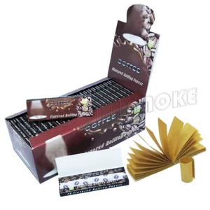 NUEVO 20 folletos 1 1/4 sabor café cigarrillos papeles de liar con puntas - Imagen 1 de 4