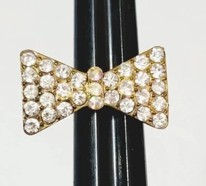 Vintage Strass Statement Ring, verstellbar Mogul Style goldfarben Mode R-14 - Bild 1 von 8