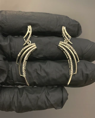 Handcrafted 925 pure Sterling Silver Luxe Earrings for women party/occasional - Image 1 of 2