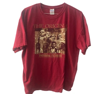Native American "The Original Founding Fathers" Mt. Rushmore T-Shirt, Men's XL - Picture 1 of 5