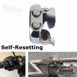 For Harley Touring Glide V-rod Dyna 1" Handlebar Air Ride Switch Self-Resetting - Foto 1 di 6