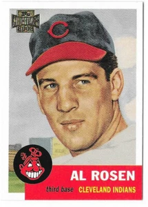 #155 Tarjeta de 1953 Al Rosen Cleveland Indians #135 - Archivos Topps Casi Nuevo - Como Nuevo 2002 - Imagen 1 de 2