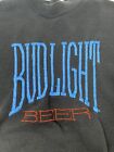 Vintage Bud Light Beer Haftowana czarna bluza z okrągłym dekoltem (XL)