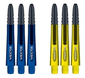 2 Nuevos Juegos Winmau Vecta Varillas de Dardo Medianas - Se Envía con Seguimiento - Azul y Amarillo - Imagen 1 de 1