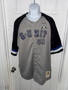 50 Cent G-Unit Vintage Y2K Hip-Hop Snap Button Baseball Style Jersey Mens XXL N - Picture 1 of 6