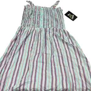 Art Class Girls' Aqua Blue Smocked Button-Front Dress - Size Medium - NWT - Picture 1 of 7