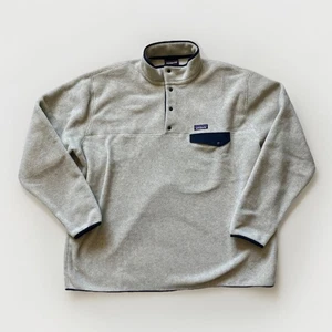 Patagonia Lightweight Synchilla  Snap-T Pullover  Fleece 3XL Mens light Grey - Picture 1 of 4
