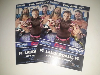 Jeff Hardy Bobby Roode James Storm TNA IMPACT Lucha Libre 2012 Flyer Set 2 Florida Foto 1 de 4